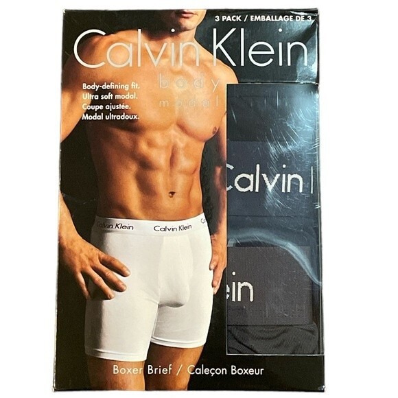 NWT CALVIN KLEIN Boxer Briefs - 3 Pack Size Small Waist 28 -‎ 30 - Picture 1 of 7